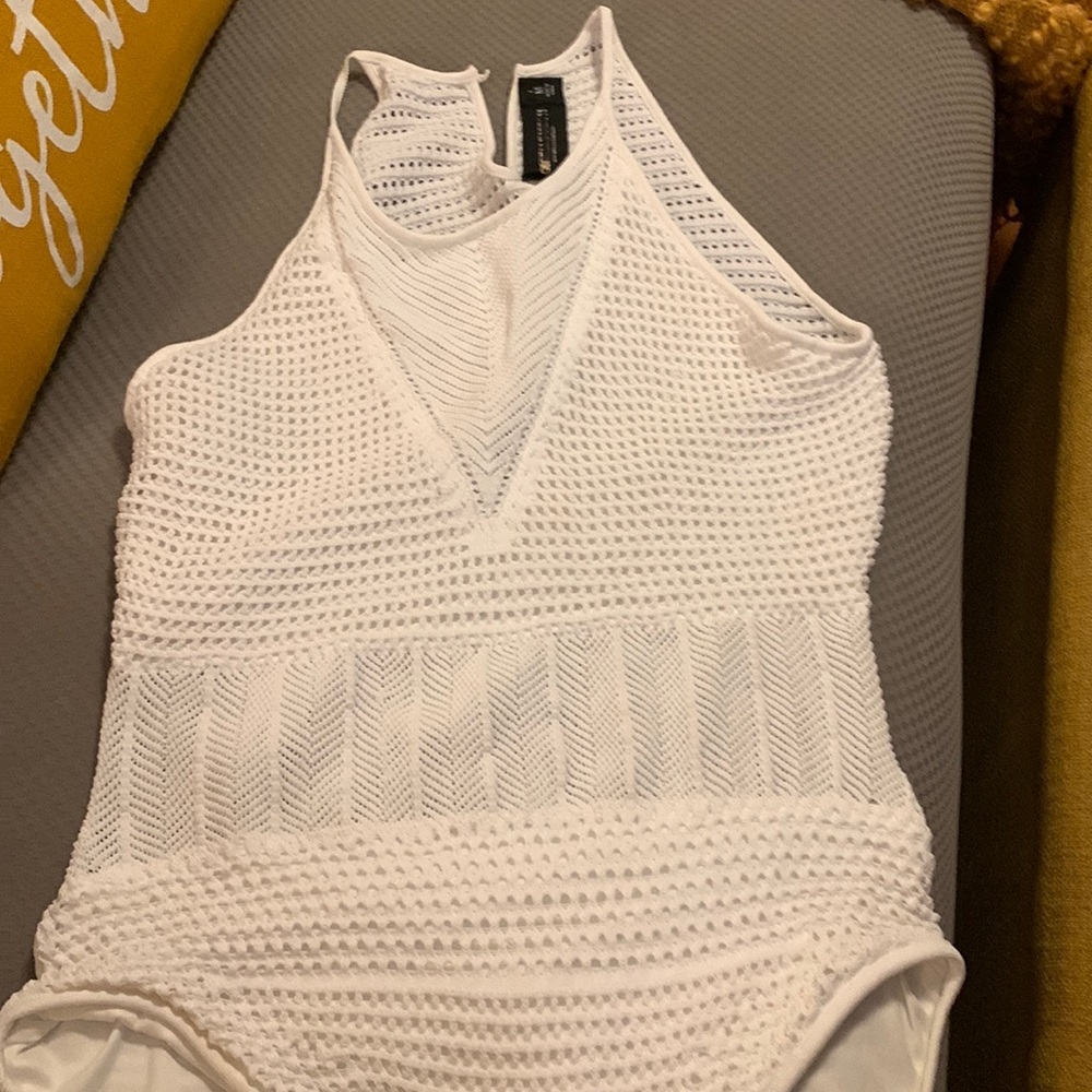 Gabrielle Union  crochet swimsuit coverup